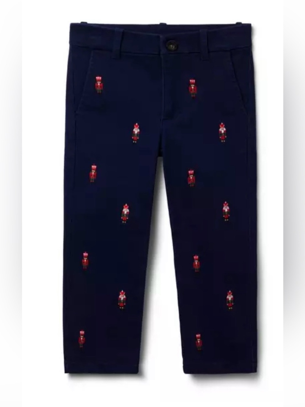 Boys Navy Nutcracker Embroidered Pant